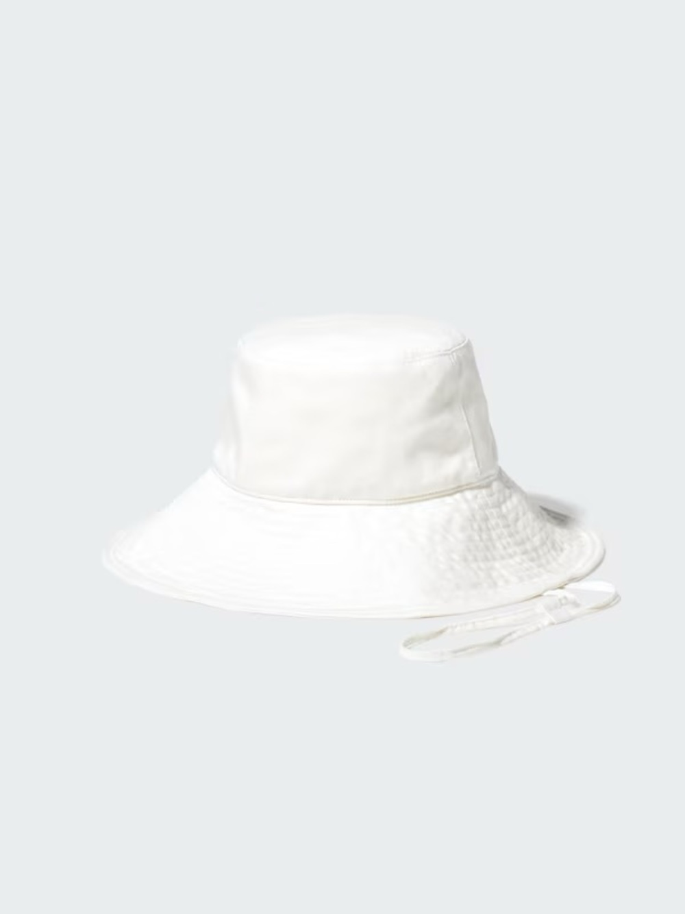 Uniqlo UV Protection Cotton Linen Wide Brim Hat White
